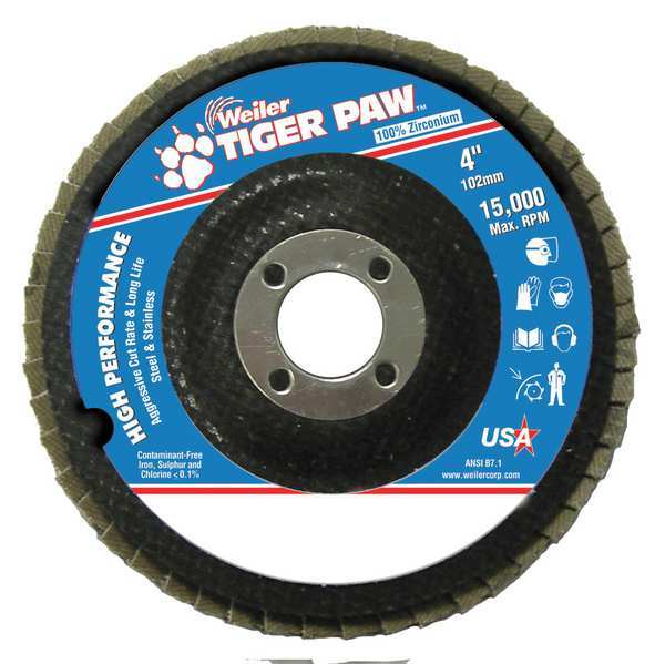 Abrasive Flap Disc, Medium, 4in., Phenolic