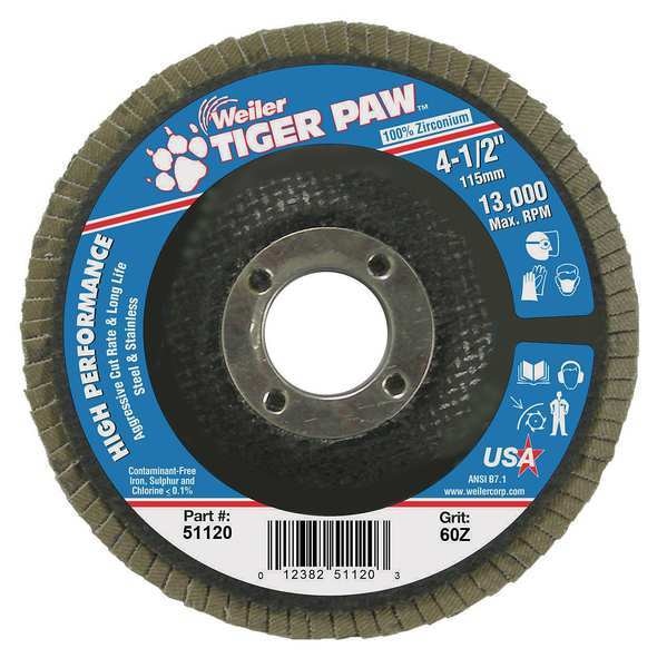 Abrasive Flap Disc, Medium, 4-1/2 in.