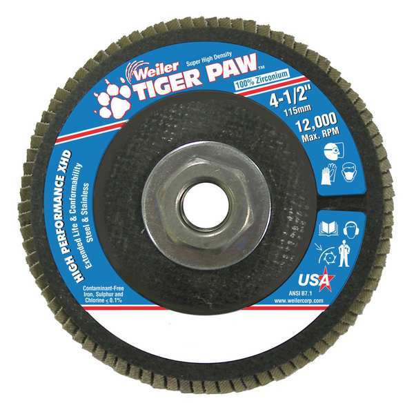Abrasive Flap Disc, Medium, 4-1/2 in.