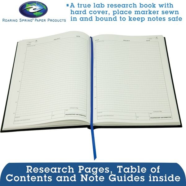 Lab Notebook, 8-3/4 in x 11-1/4 in, Black