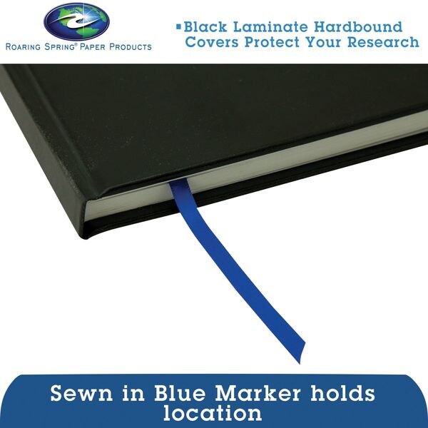 Lab Notebook, 8-3/4 in x 11-1/4 in, Black