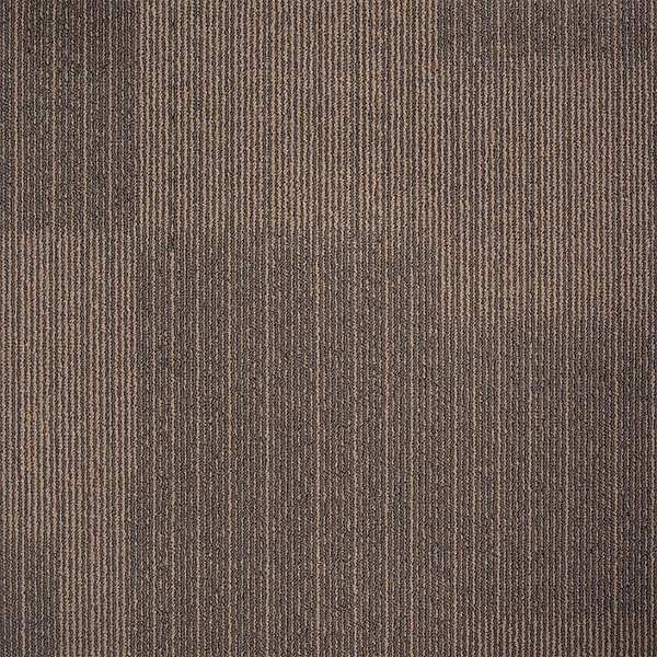 Carpet Tile, 19-11/16in. L, Brown, PK20