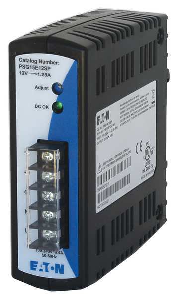 DC Power Supply, 12VDC, 1.25A, 50/60 Hz