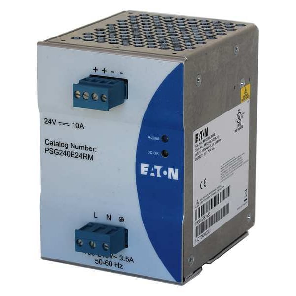 DC Power Supply, 24VDC, 10A, 50/60 Hz