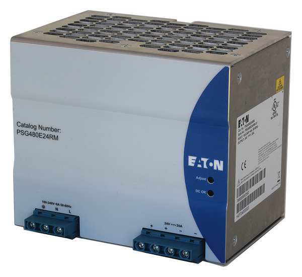 DC Power Supply, 24VDC, 20A, 50/60 Hz