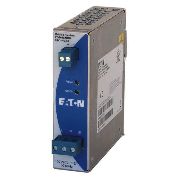 DC Power Supply, 24VDC, 2.5A, 50/60 Hz