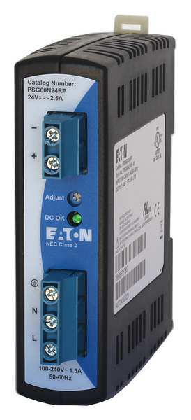 DC Power Supply, 24VDC, 2.50A, 50/60 Hz