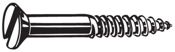 Wood Screw, #6, 1-1/4 in, Zinc Plated Steel Oval Head Slotted Drive, 100 PK