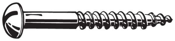 Wood Screw, #10, 1-1/4 in, Zinc Yellow Steel Round Head Slotted Drive, 100 PK