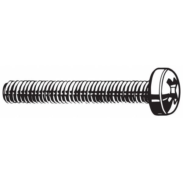 M5-0.80 x 12 mm Slotted Cheese Machine Screw, Plain 316 Stainless Steel, 25 PK