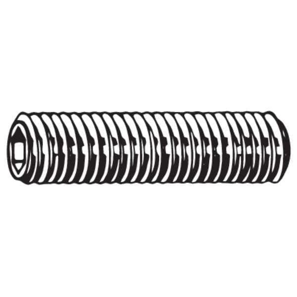 Set Screw, Zinc P, 16, Flat, 1-1/4in, PK100