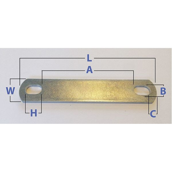 U-Bolt Plate, 304 Stainless Steel, PK10