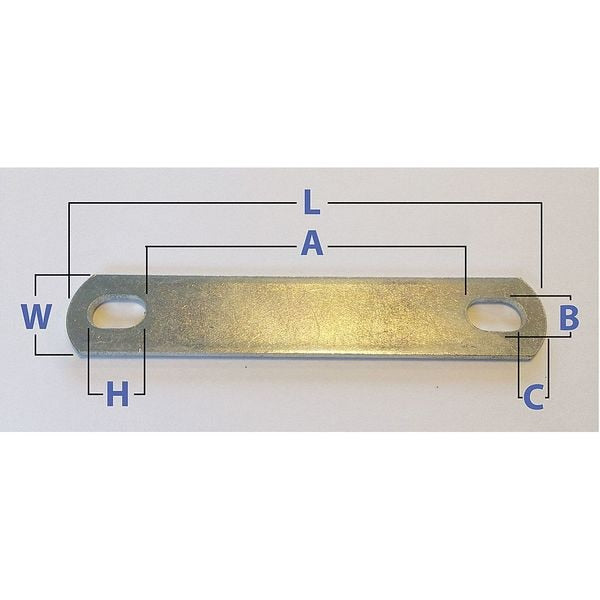 U-Bolt Plate, LCS, Zinc Plated, PK10