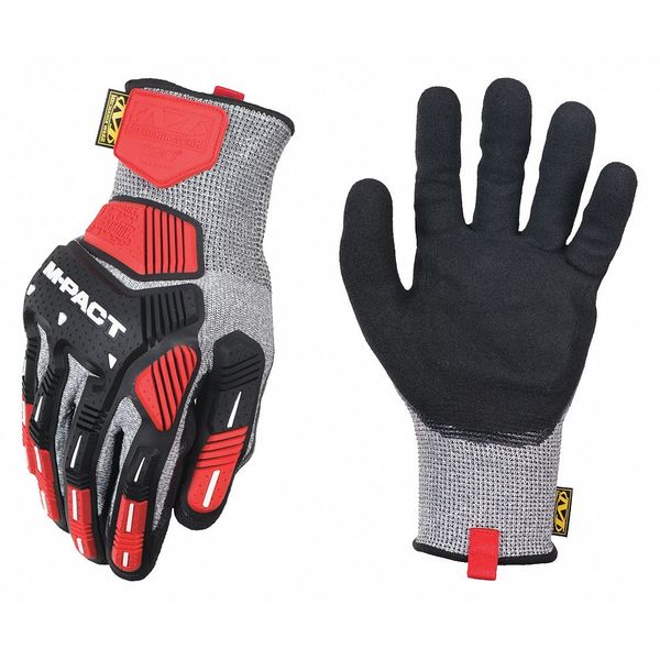 Cut Resistant Impact Coated Gloves, A5 Cut Level, Nitrile, L, 1 PR