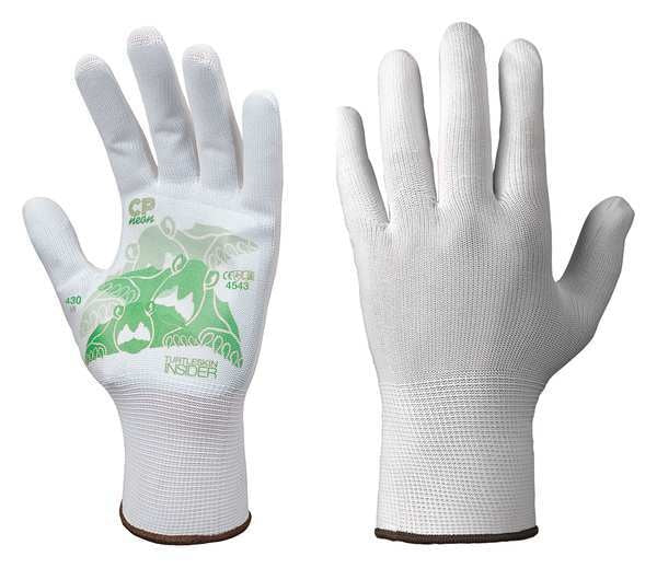 Glove Liners, Nylon/Polyester, M, Wht, PR