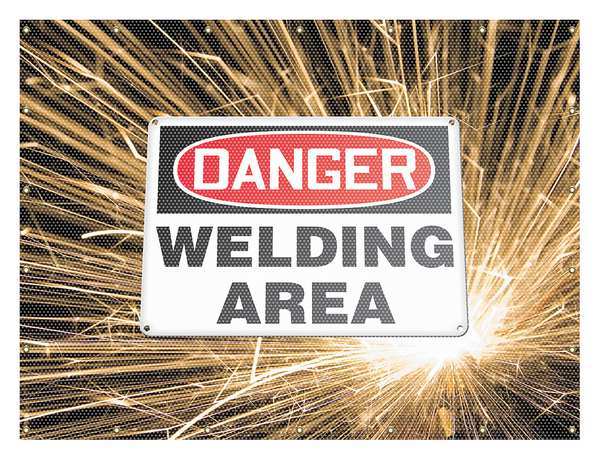 Welding Curtain, Red, 8 ft. W