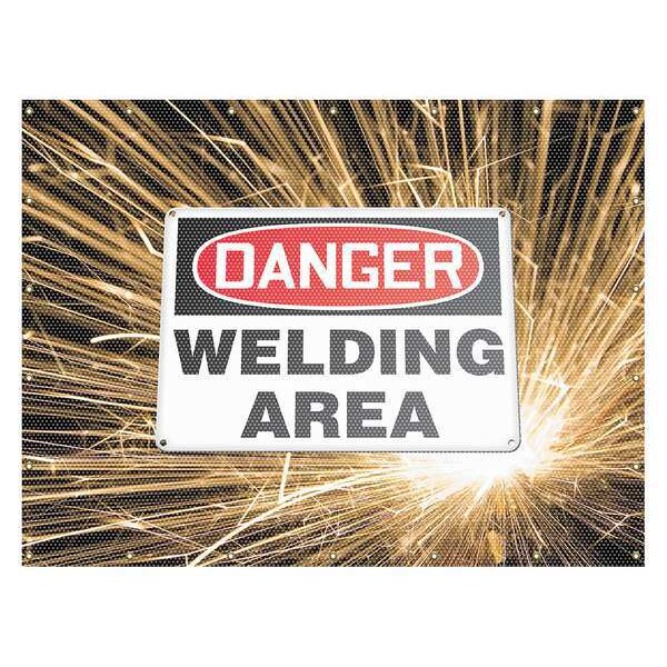 Welding Curtain, Yellow, 8 ft. W