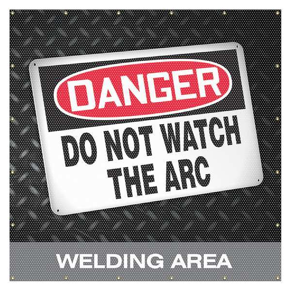 Welding Curtain, Red, 6 ft. W