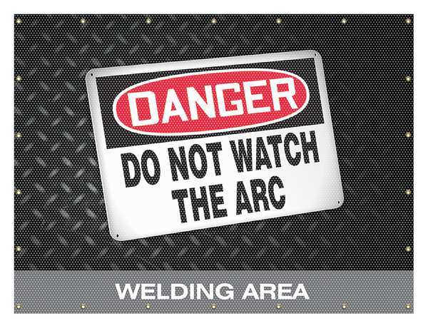Welding Curtain, Yellow, 8 ft. W