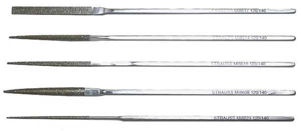 Escapement File Set, Swiss, 5 Pieces
