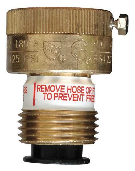 Vacuum Breaker, 3/4in., GHT, Brass, 2in. H
