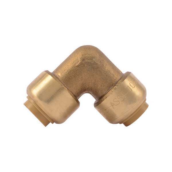 DZR Brass Elbow, 3/8 in Tube Size