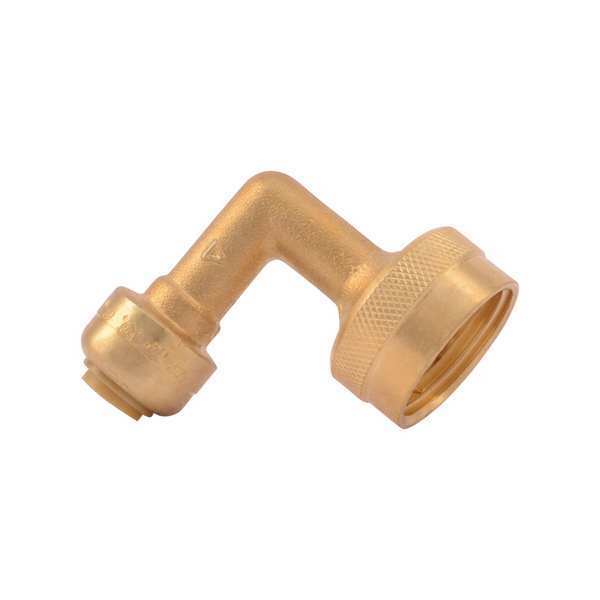 DZR Brass Elbow, 1/4 in x 3/4 in GHT Tube Size