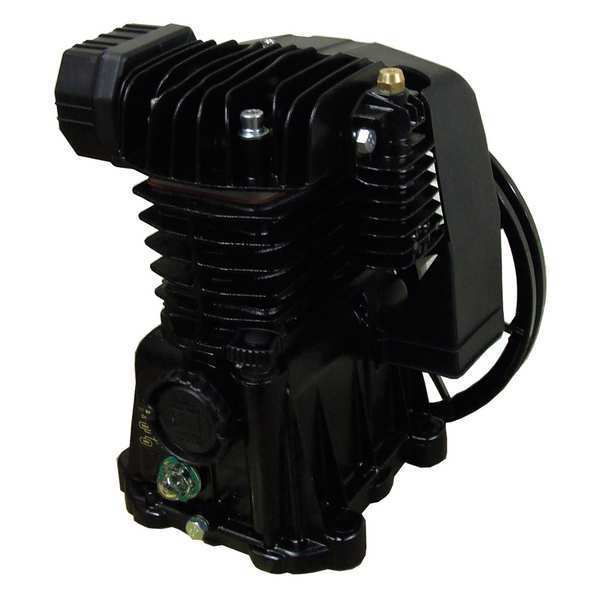 Air Compressor Pump, 1 1/2 hp, 3 hp, 1 Stage, 17 oz Oil Capacity, 2 Cylinder