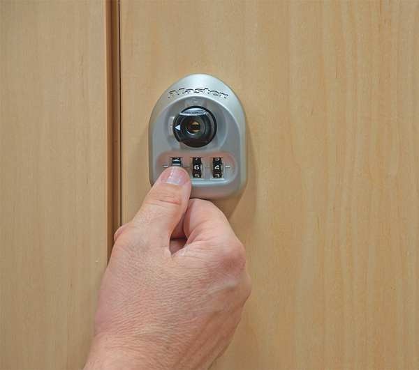 Multiuse Lock, Silver/Black, 3-1/16 in. H