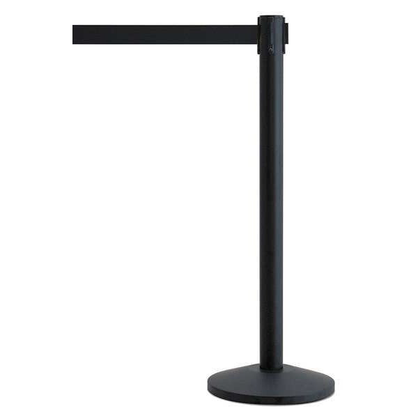 Barrier Post with Belt, Metal, 7-1/2 ft. L