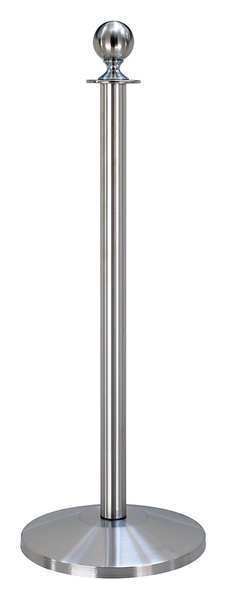 Ball Top Rope Post, Satin Stainless Steel