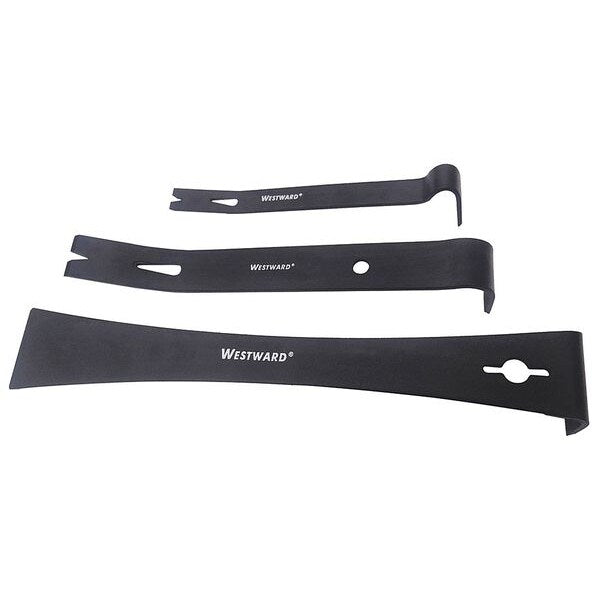 Pry Bar, Curved, High Carbon Steel, 3pcs.