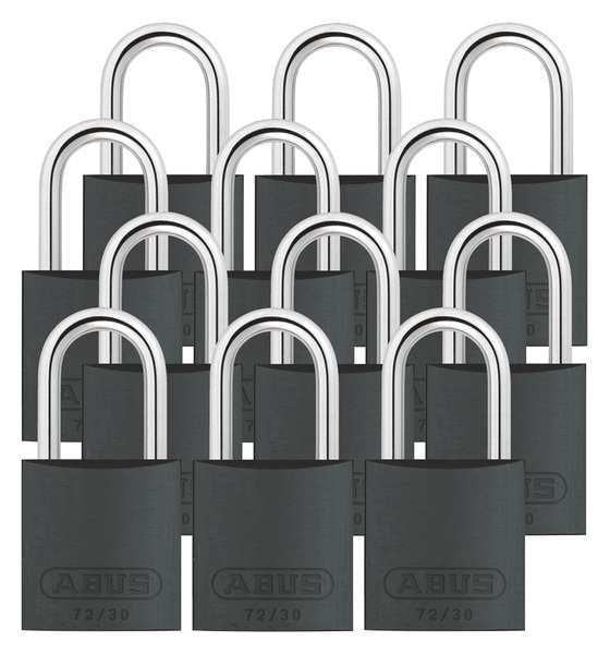 Lockout Padlock, KA, Black, 2-17/32