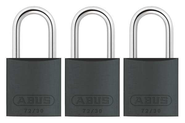 Lockout Padlock, KA, Black, 2-17/32