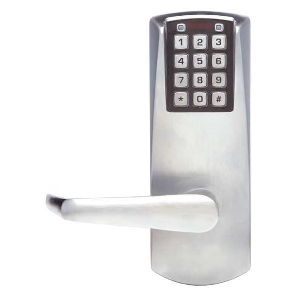 Electronic Lock, Satin Chrome, 12 Button