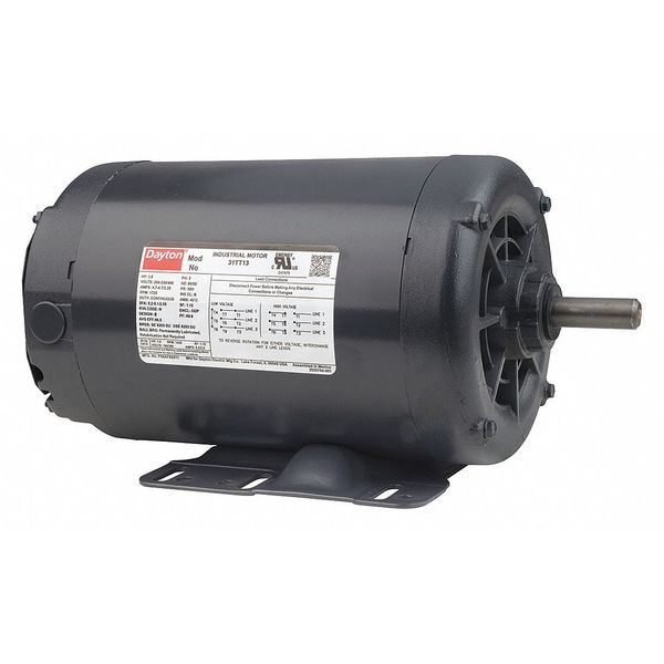 3-Phase General Purpose Motor, 1 HP, 56H Frame, 230/460V AC Voltage, 1,725 Nameplate RPM