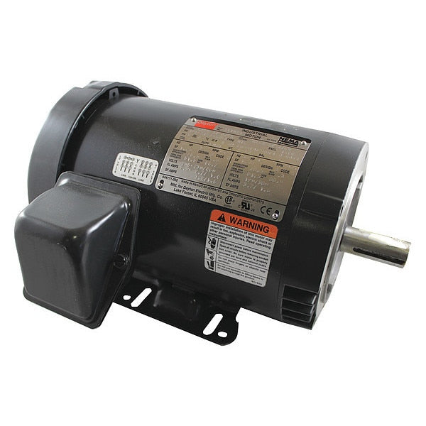3-Phase General Purpose Motor, 1 HP, 143-5TC/56HCZ Frame, 230/460V AC Voltage, 1,755 Nameplate RPM