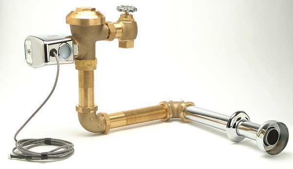 1.28 gpf, Toilet Automatic Flush Valve, Rough Brass, 1 in IPS