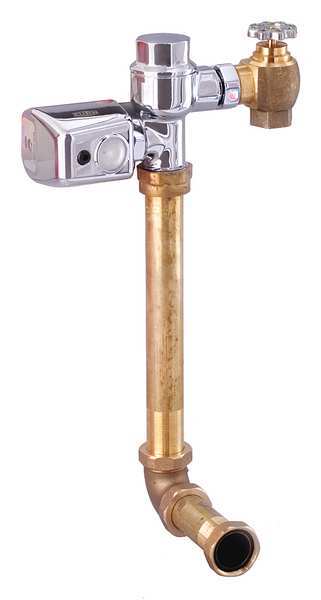 1.28 gpf, Toilet Automatic Flush Valve, Rough Brass, 1 in IPS