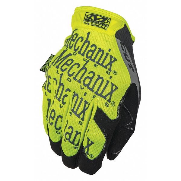 Hi-Vis Cut Resistant Gloves, A5 Cut Level, Uncoated, M, 1 PR
