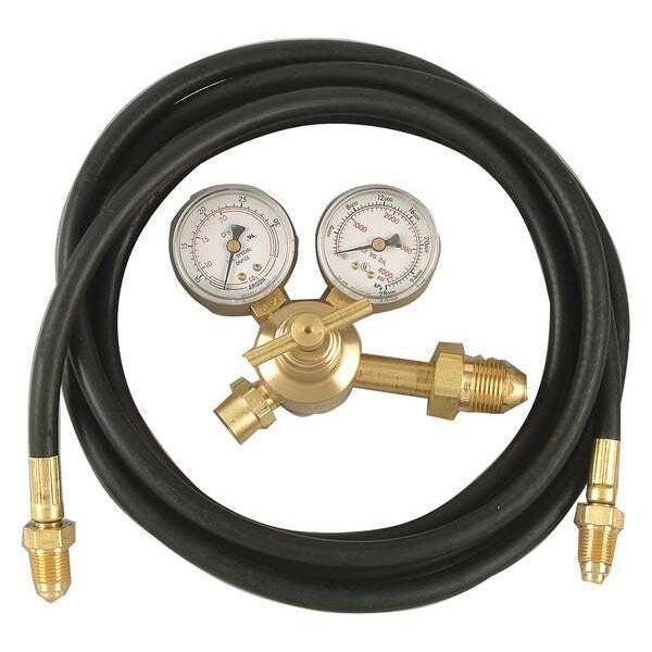 Flow Gauge Regulator, Single Stage, CGA-320, 0 to 38 scfh, Use With: Carbon Dioxide
