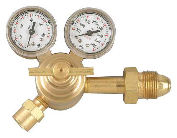 Purge Regulator, Single Stage, CGA-580, 2 to 40 psi, Use With: Nitrogen