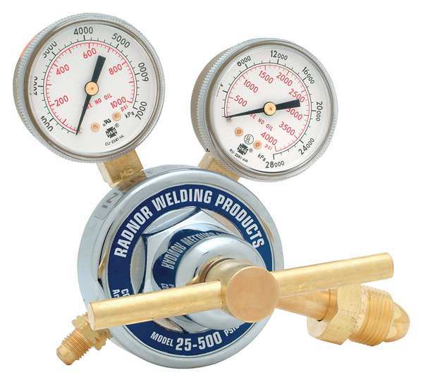 Gas Regulator, Single Stage, CGA-510, 0 to 15 psi, Use With: Acetylene