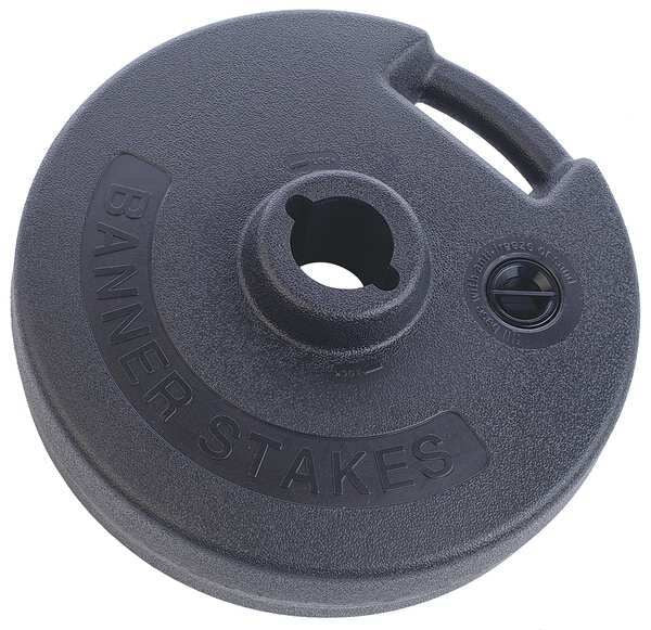 PLUS Barrier System Base, Plastic, Blk, PK5