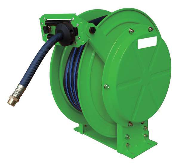 Spring Return Hose Reel, 3/8 in Hose Dia., 100 ft Length, 300 psi