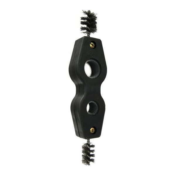 Tube and Pipe Brush, 4 1/2 in L Handle, 1 in L Brush, Black, Polypropylene, 8 in L Overall
