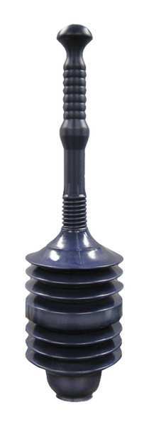 Plunger, Plastic, Fits Most Toilets