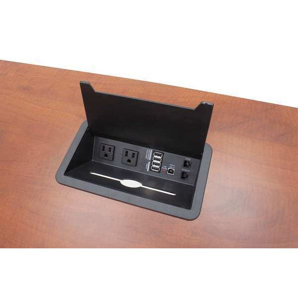 Race TrackLegacy Modular Conference Tables, 216X52X29, WoodTop