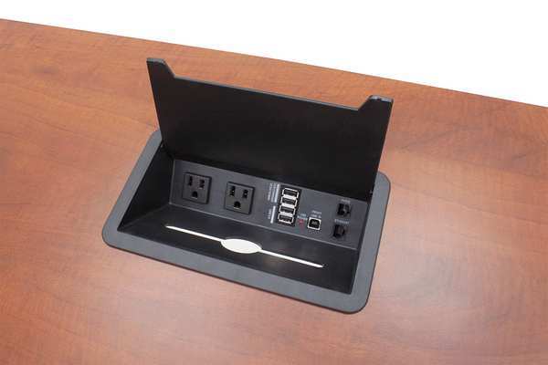 Race TrackLegacy Modular Conference Tables, 264X52X29, WoodTop
