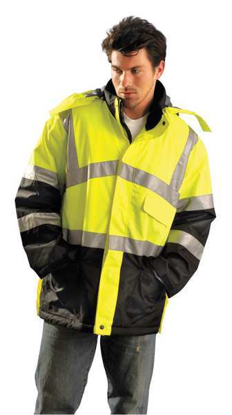 Men's Yellow Polyester Jacket size 5XL